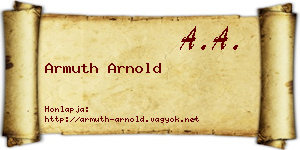 Armuth Arnold névjegykártya